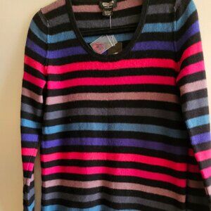 Sonia Rykiel 100% Cashmere Sweater Multicolor Striped Size L